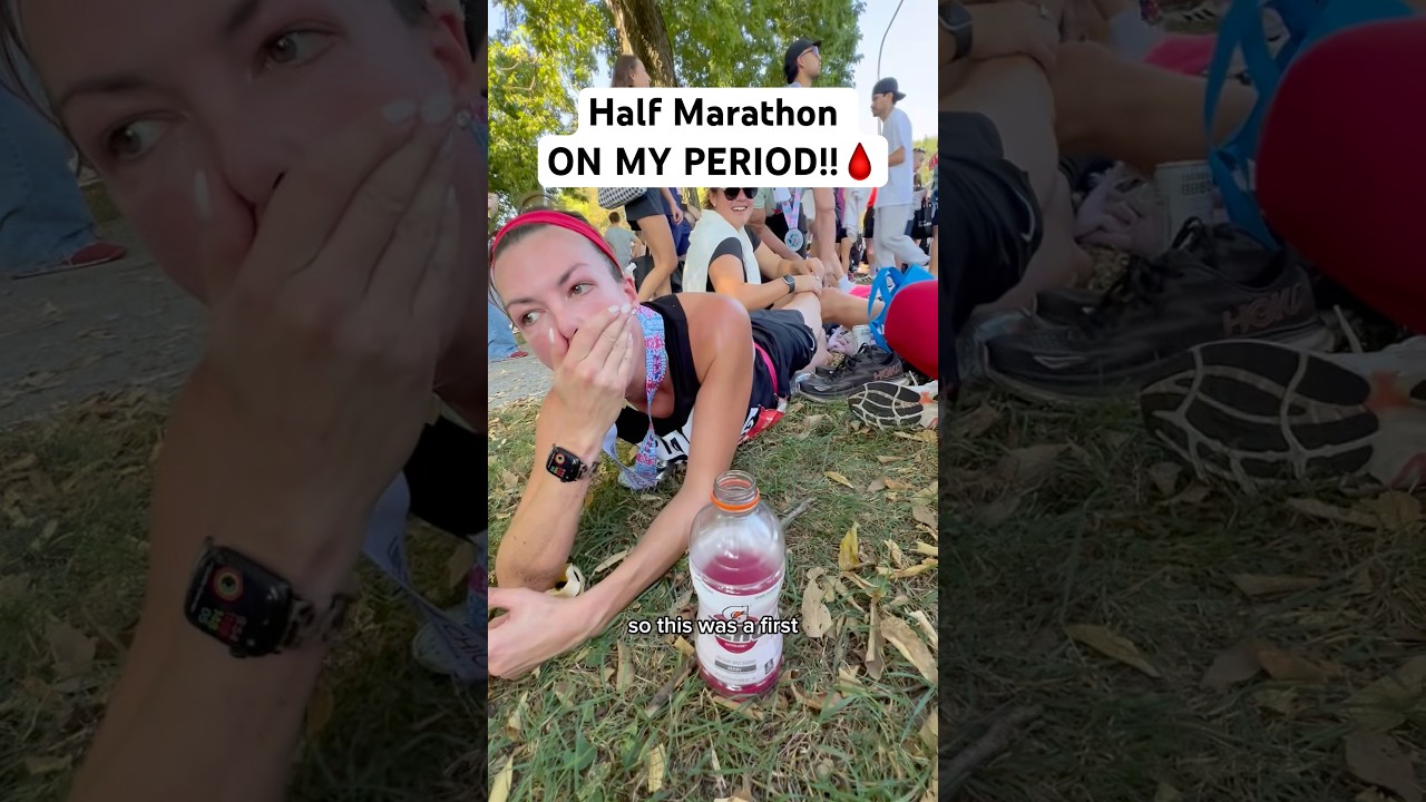 🥹Ummm, our founder just ran a half marathon ON HER PERIOD #menstruation #marathonrunner