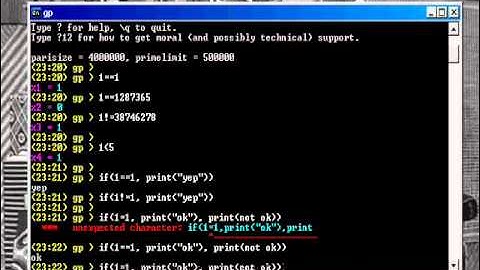 Pari/gp tutorial: 02