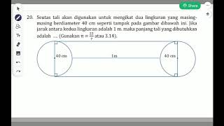 Osn sd 2018 matematka 20 panjang tali pengikat lingkaran