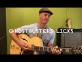 Blues guitar lessons for beginners - Ghostbusters Licks with tab