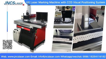 UV Laser Marking Machine with CCD visual positioning  system and conveyor belt operation user video