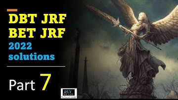 DBT JRF BET JRF 2022 solution  part 7