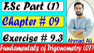 Class 11 maths chapter 9 - Fundamentals of Trigonometry - Exercise 9.3 - Lec 07 - Groomers Academy