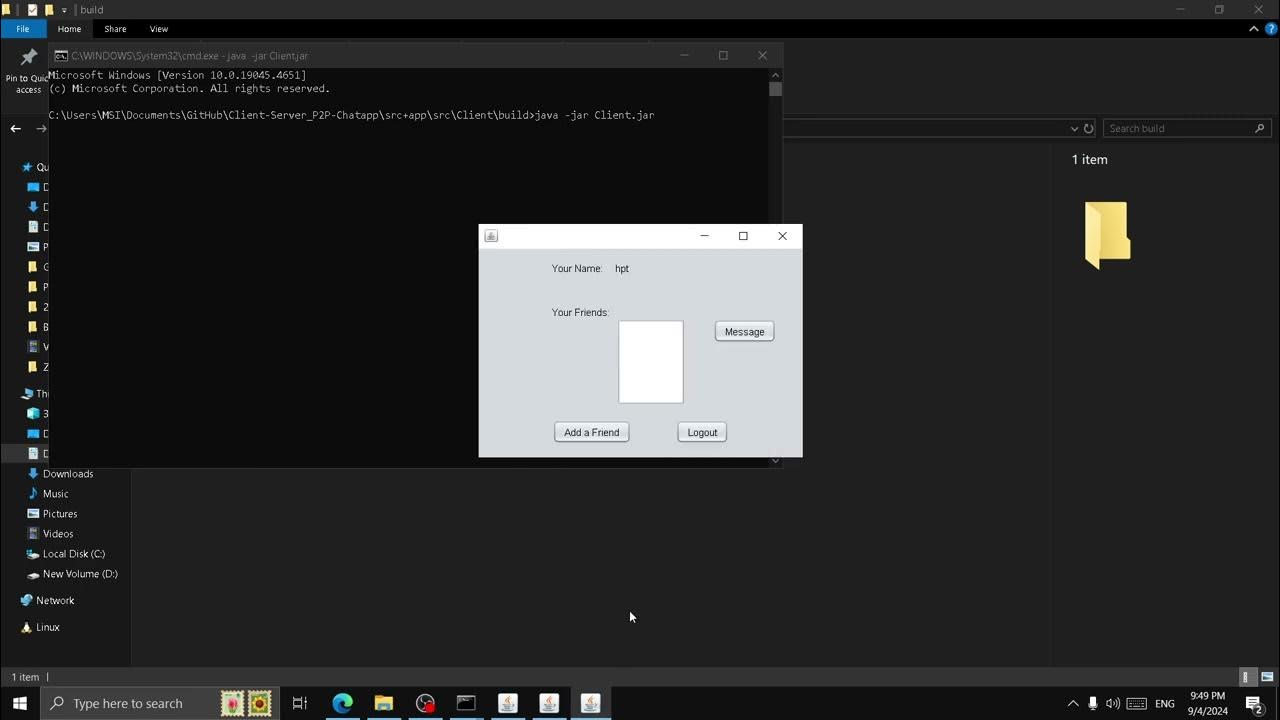 Client-Server and P2P TCP chat app - Java - YouTube