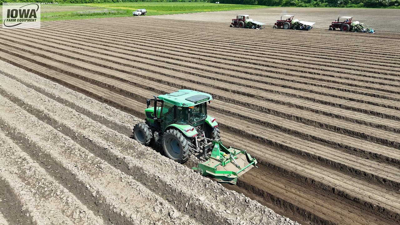 Selvatici Spader Spading Machine + Valentini Power Harrow Bed Former +Badalini Fertilizer Applicator