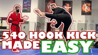 Learning 540 Hook Kick from a TAEKWONDO MASTER