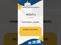 MONTH formula Top 100 Excel formulas #msexcel #exceltutorials #exceltips #trending #excelformulas