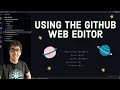 Using the github web based editor