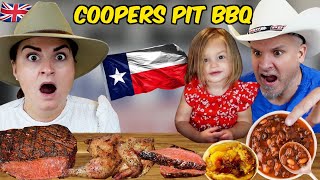 Brits Try [TEXAS PIT BBQ] (TEXAS STEAK OMG) for the first time !!