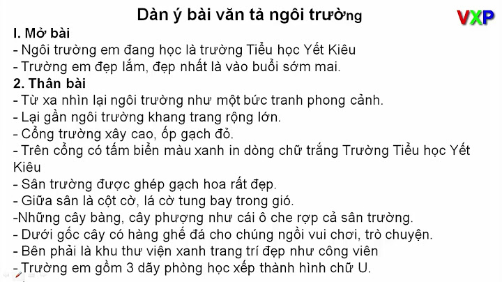 Bài văn tả cảnh ngôi trường lớp 5