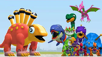 New Stegophone Vs All Dino Toy Pianosaurus Family Poppy Playtime 4 in Garry's Mod