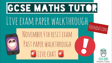 Foundation Maths Exam Paper Walkthrough Revision for 2021 Mock Exams Paper 2 Calculator GCSE