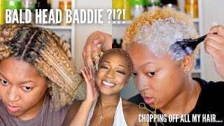 BIG CHOP ON MY NATURAL HAIR | Bleaching and Coloring my TWA |  ION BRILLIANCE