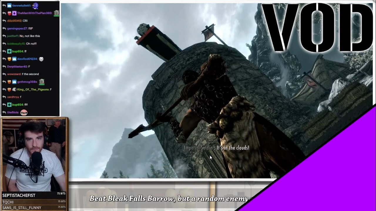 Skyrim but random mobs spawn every 10s DougDoug MC Server Launch (VOD