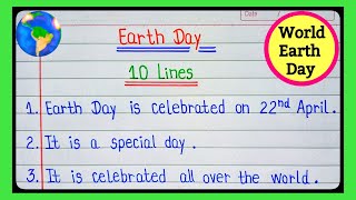 10 Lines On Earth Day/Essay On Earth Day in English/Earth Day Essay in English/Speech On Earth Day l Update