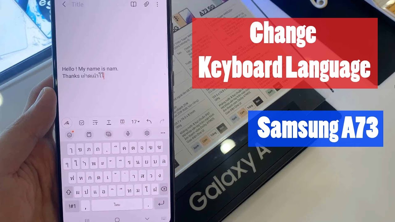 How To Change Keyboard Language in Samsung Galaxy A73 - YouTube