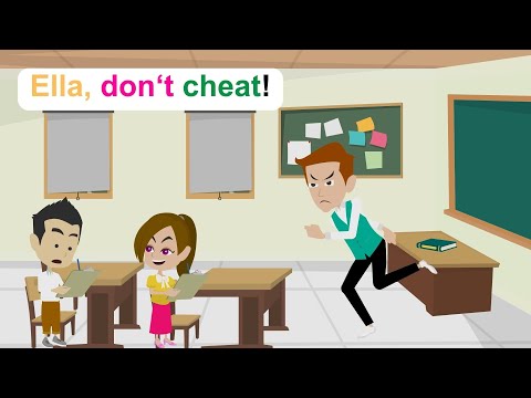 Ella cheats on the test? - Comedy Animated Story 