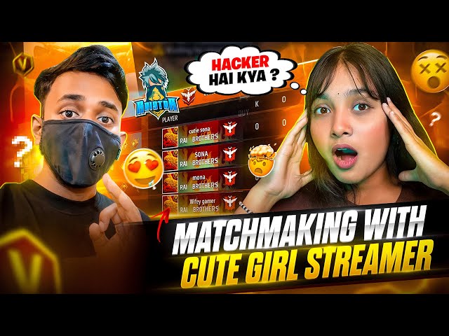 Matchmaking with cute Girl Streamer on cs Ranked😱 She Got Angry – Garena Free Fire