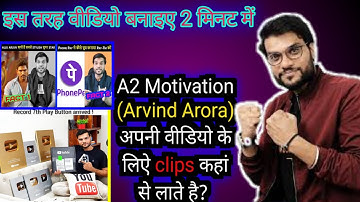 How to find & download video clip like @A2Motivation /À2 video editing kese krte h