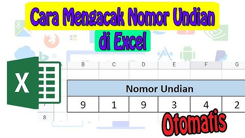 Cara Mengacak Nomor Undian di Excel