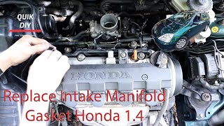 Honda civic 1.4 1.7 INTAKE Manifold Gasket Removal Replacement