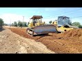Best Action Dozer pushing the soil and truck 25.5t