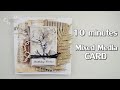 Recycled vintage mixed media card in 10 minutes  maremis small art 