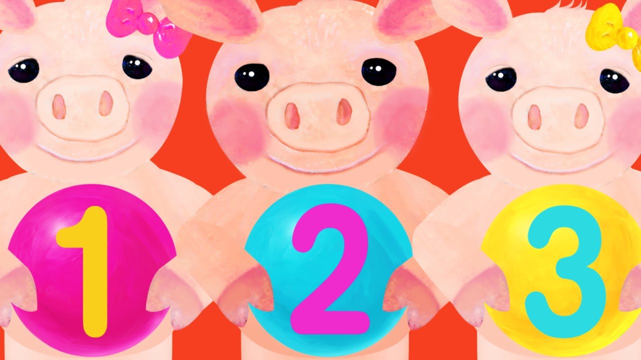 Let's sing the number song with ten little piggies! 