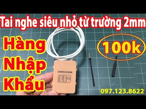 Tai nghe siêu nhỏ không dây từ trường 2mm | Tai nghe hạt đậu không dây nhập khẩu CHÂU ÂU giá rẻ