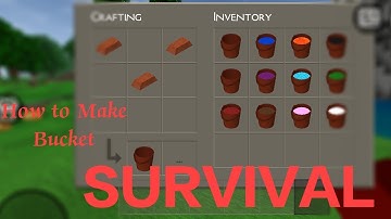 MİNİ BLOCK CRAFT 3D | SURVİVAL How to Make BUCKET -KOVA ( water bucket,magmabucket )