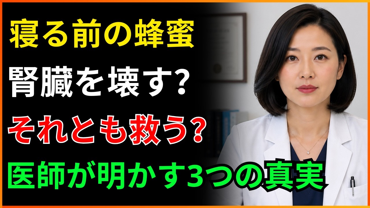 寝る前の蜂蜜は腎臓を壊す?それとも救う?医師が明かす3つの真実