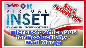 MICROSOFT OFFICE 365 for PRODUCTIVITY - MAIL MERGE | Answer Key | Day 3 | Morning Session