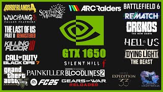 GTX 1650 - Test in 20 Games Released in 2025