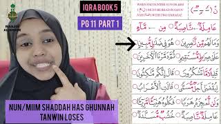 IQRA Book 5 - Page 11 Part 1 (Nun/Mim Shaddah has ghunnah)