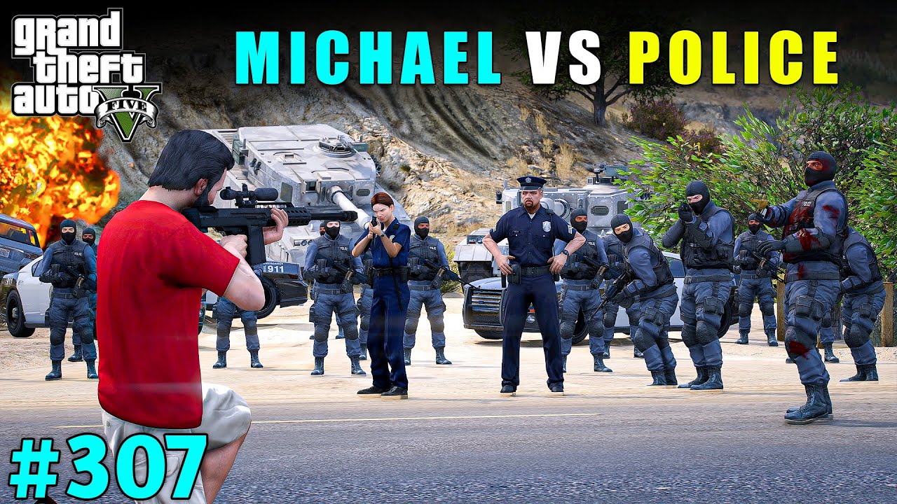 THE BIGGEST FIGHT WITH LOS SANTOS POLICE OFFICERS | GTA V GAMEPLAY #307 ...