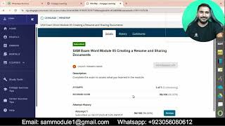 SAM Exam Word Module 05 | SAM Exam Word Module 05 Creating a Resume and Sharing Documents