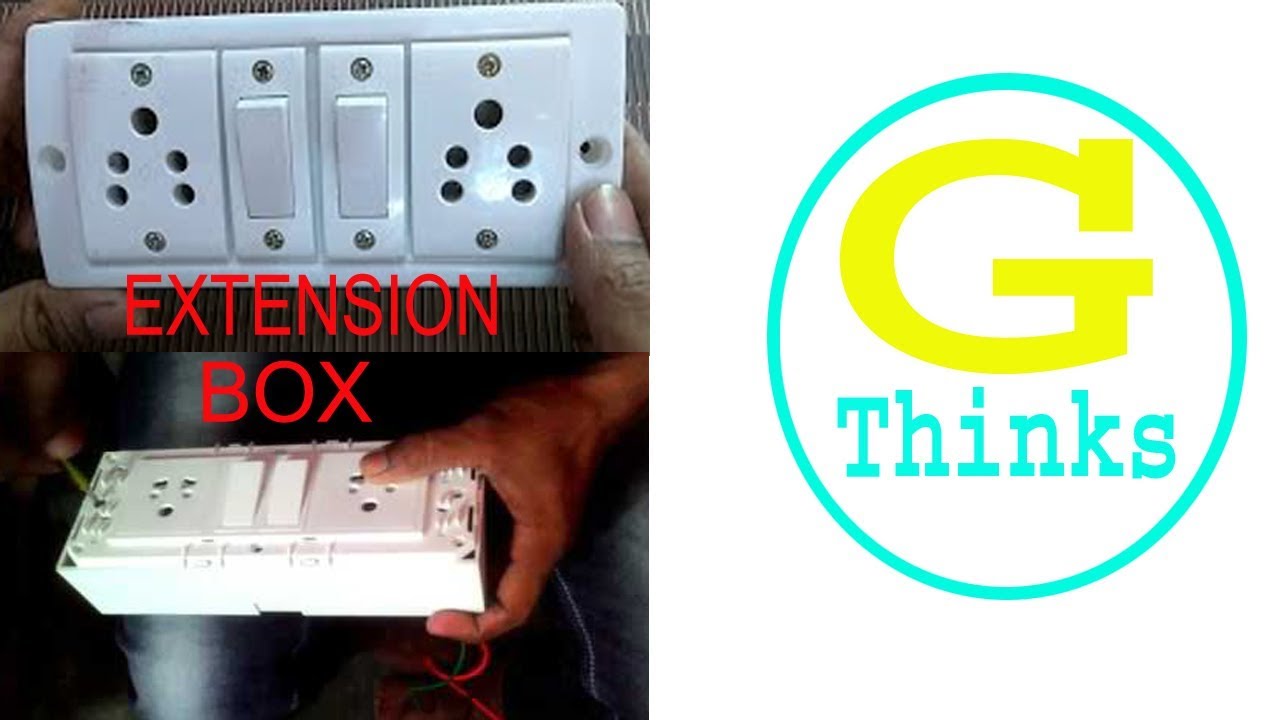 Extension box Two Socket Two Switch Connections YouTube