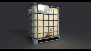 fluid tank _low-poly 3d model