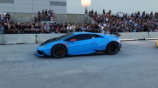 8K UHD - Cars Leaving in the 2019 SEMA Cruise. Front Row! pt. 1