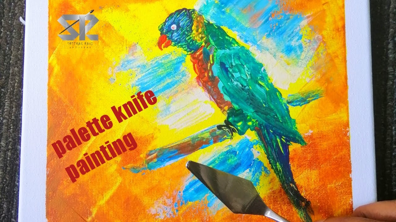 PALETTE KNIFE PAINTING ACRYLIC PAINTING YouTube
