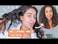 RECONSTRUÇÃO CAPILAR PRA RECUPERAR O CABELO CACHEADO EM CASA | JULIANA LOUISE