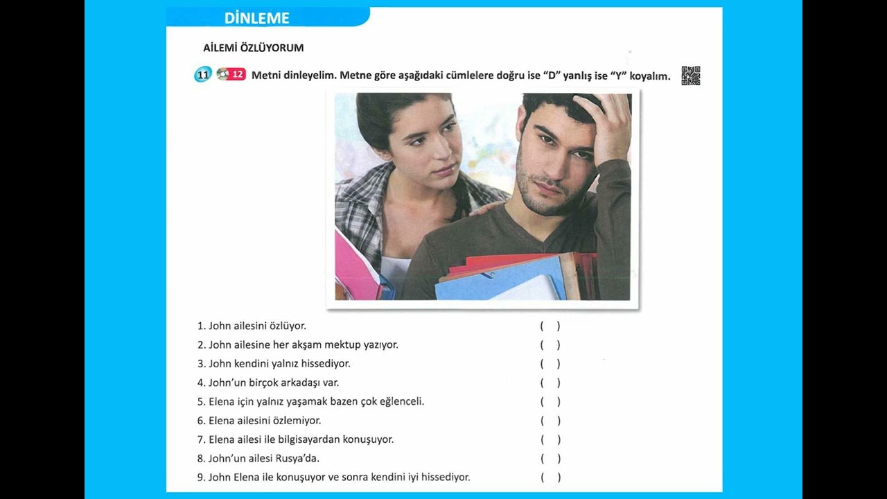 Yeni İstanbul A1: Ünite 4 Dinleme 12