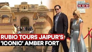 Rubio Explores Jaipur’s Iconic Amer Fort Along With Wife Jeanette  & Sergio Gor During India Visit