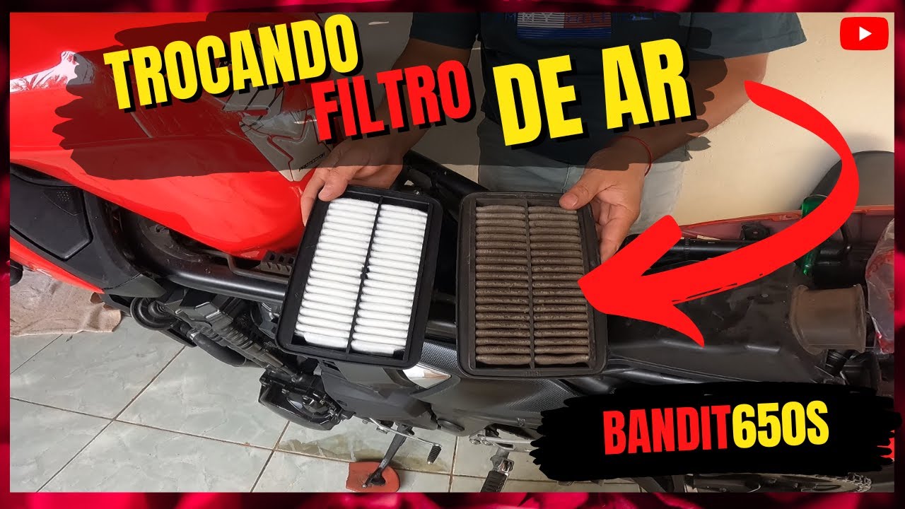 COMO TROCAR O FILTRO DE AR DA SUZUKI BANDIT 650, FAÇA VOCE MESMO.