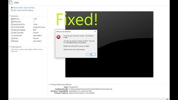 [Easy Fix] "could not get vmci driver version the handle is invalid" l :حل سريع لمشكل