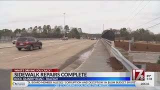 NCDOT finally finishes sidewalk to nowhere over I-40 in southeast Raleigh