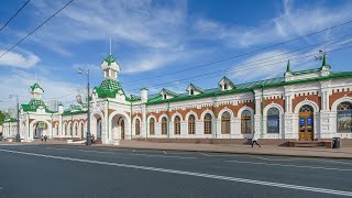 Площадь Двух Вокзалов в Перми. Железнодорожный вокзал Пермь I и Пермский Речной вокзал