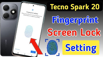 Tecno spark 20 fingerprint screen lock | fingerprint lock setting in Tecno spark/fingerprint sensor