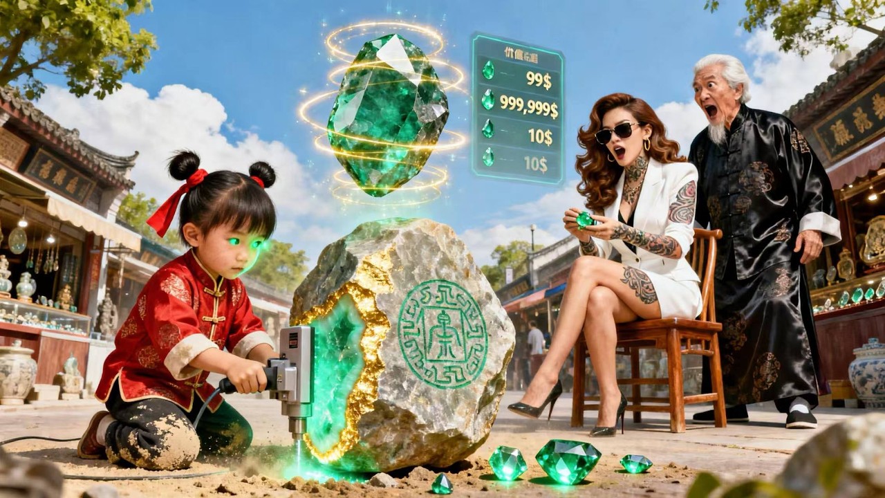 Se burlan de una piedra inútil; ella la rompe y revela una gema millonaria. ¡Impactante! 