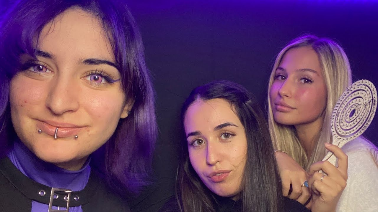 ASMR ITA 🔥✨ Pettinare i capelli di un'amica in compagnia